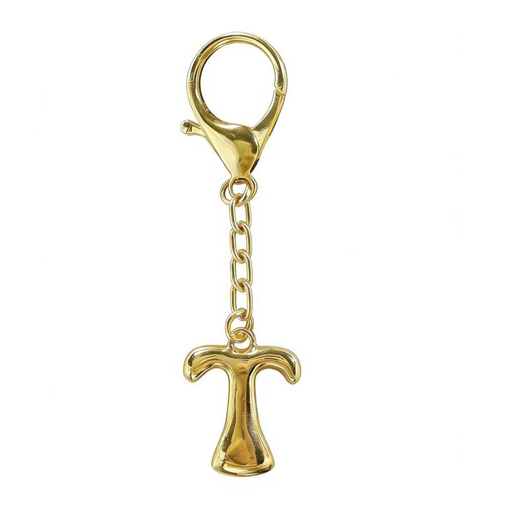 Metal Capital Letter Key Chains Bubble Letter Initial Letter Key Chains Alphabet Key Chains  Women