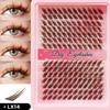 Brown Cluster Lashes 60P 80P Manga Lash Clusters Women's Beauty DIY Segmented False Eyelashes