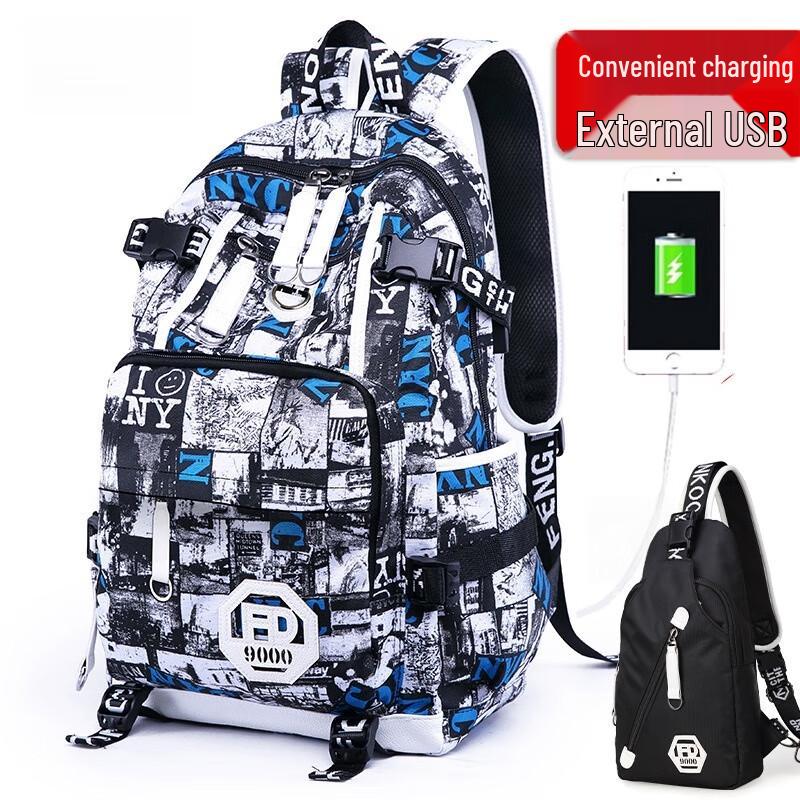 

Multifunctional Large Capacity Student Backpack with Charging Port