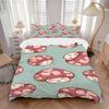 3pcs Bedding Set Cartoon Mushroom Includes 1 Comforter + 2 Pillowcases, Without Pillow Inserts, Soft Comfortable, Lightweight Breathable, Pr
