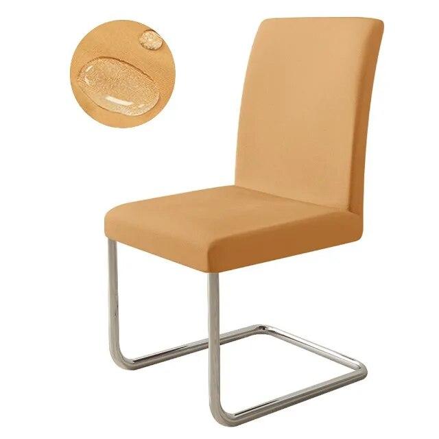 Elastic Waterproof Chair Cover Plain Spandex Dining Room Seat Cover Chair Protector for Restaurant Kitchen Banquet Seat Case