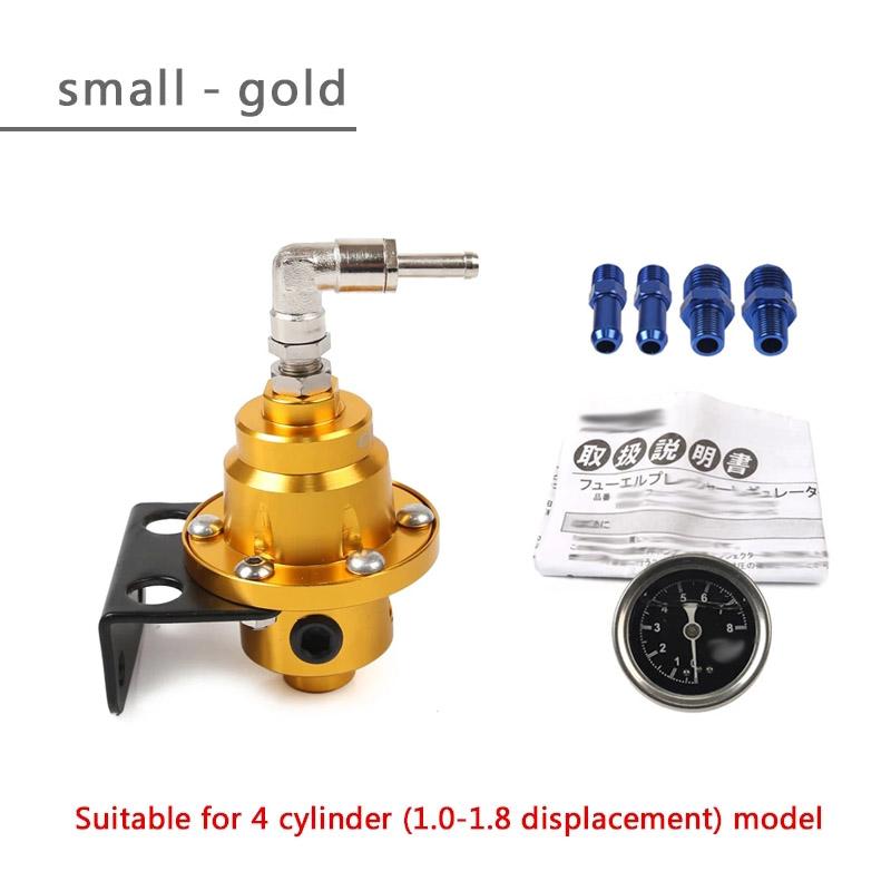 New Universal Adjustable Fuel Pressure Regulator Type With Original Gauge and Instructions