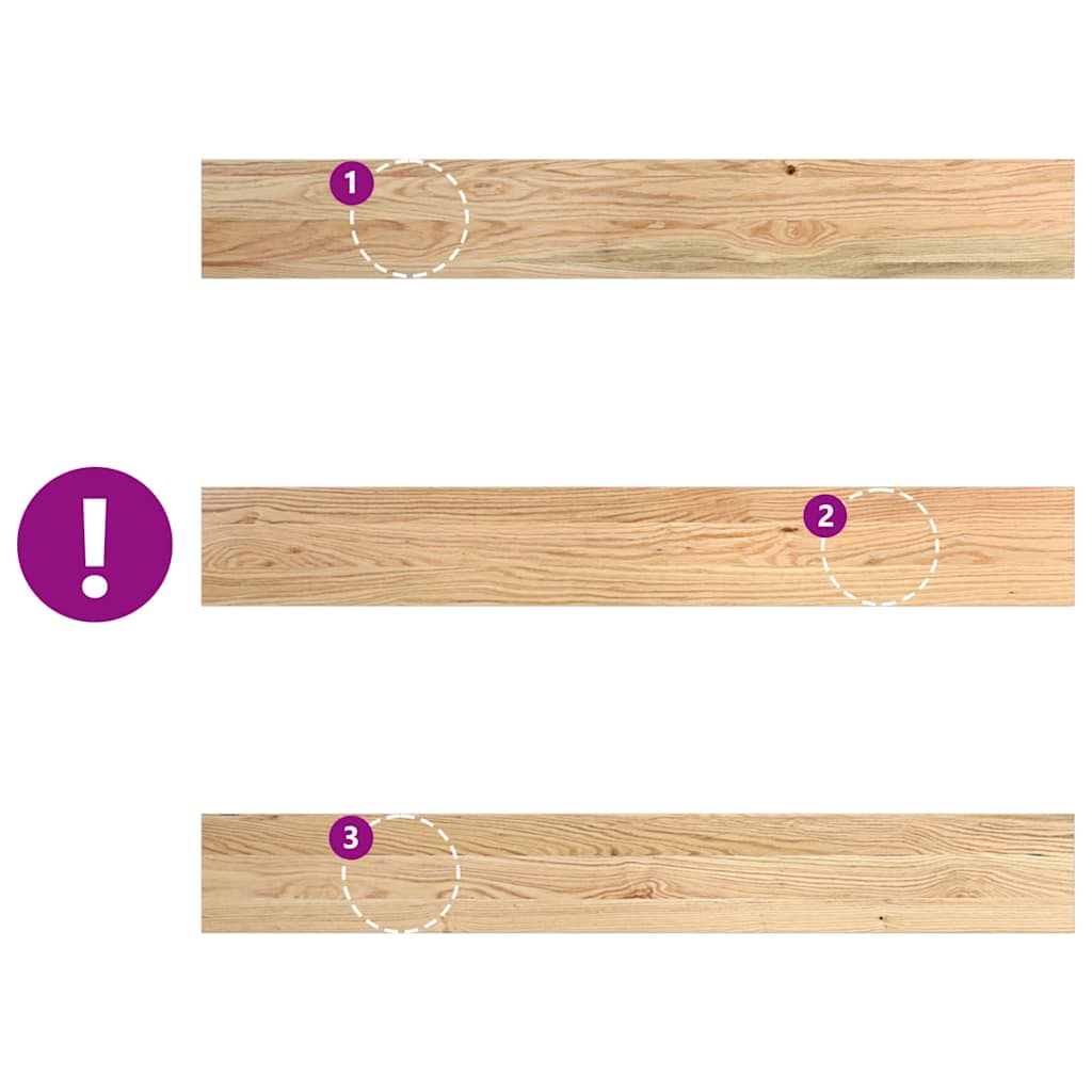 Vidaxl Window Sills 2 Pcs, Raw, 110X15X2 Cm, Solid Oak Wood