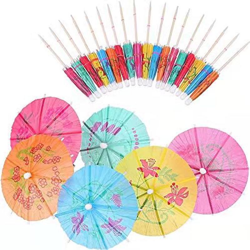

10cm Disposable Paper Umbrella Picks for Fruit and Platter Decoration