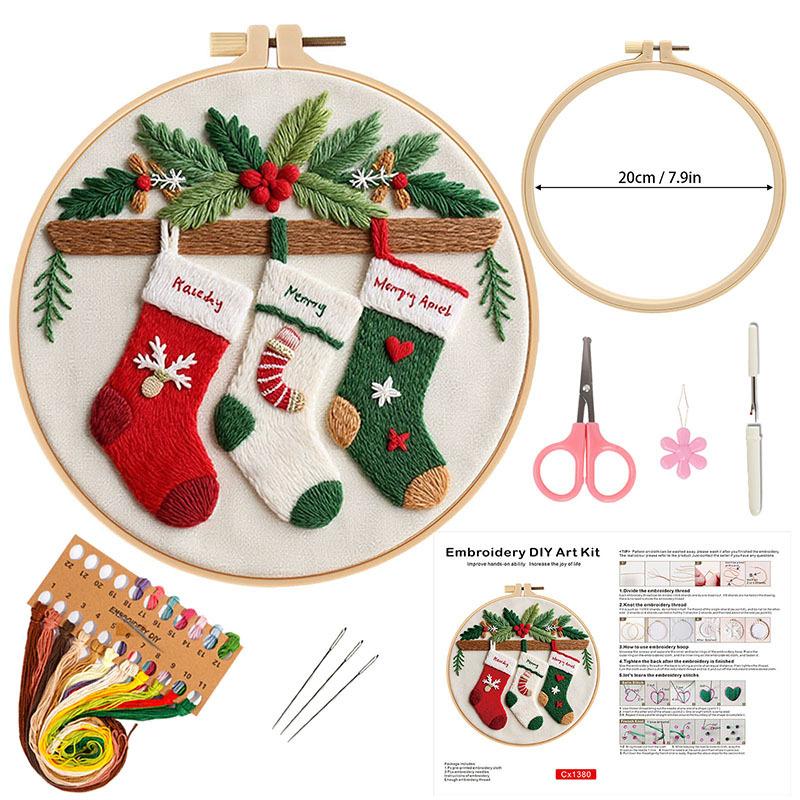Christmas Embroidery Diy Handmade Material Package Gift New Product Including Tools