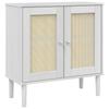 Vidaxl Senja Cabinet, Rattan Imitation, White, 80X35X80 Cm, Pine