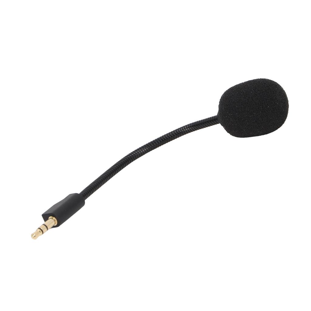 Ersatz-Spielmikrofon mit Schaumstoffabdeckung 3,5-mm-Klinke Geräuschunterdrückung Abnehmbarer Mikrofonarm für kabelloses Gaming-Headset