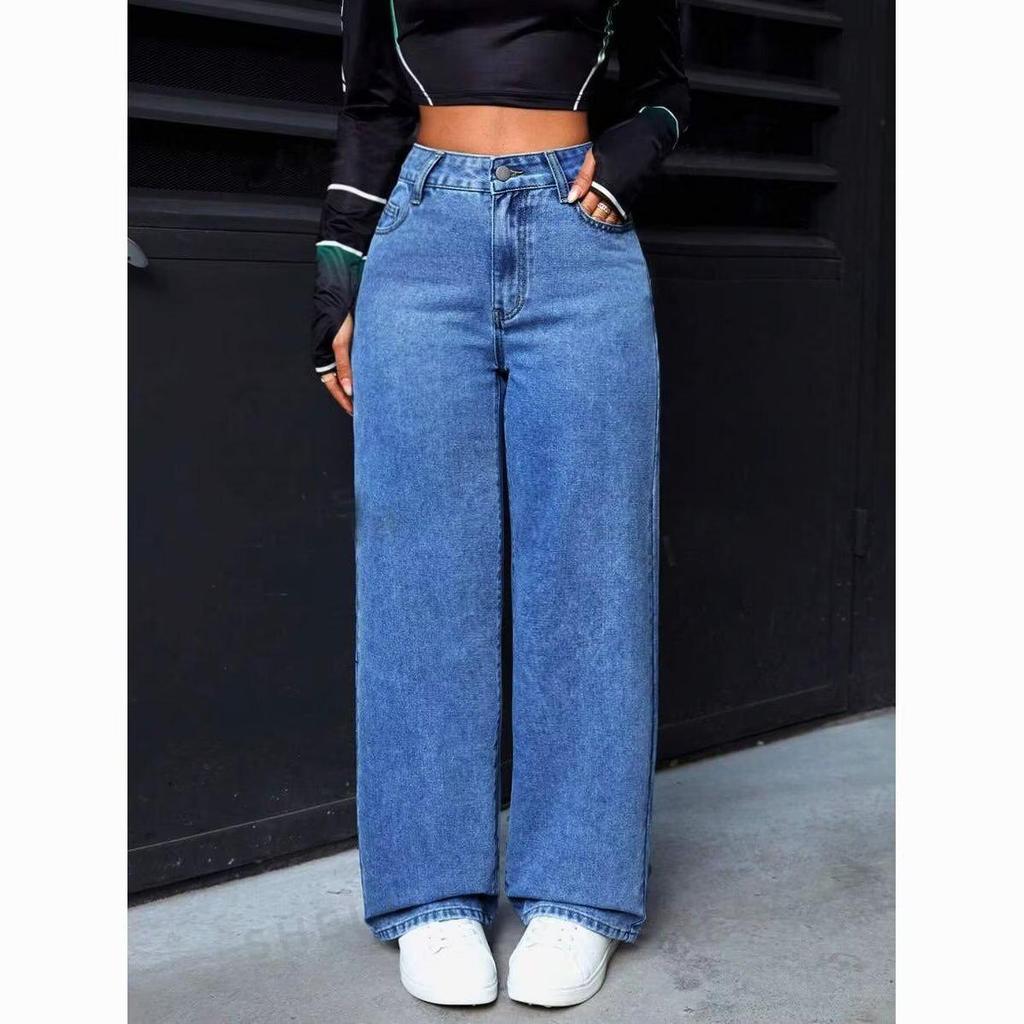 Jeans Rétro Évasés Taille Haute Chic pour Femme