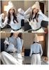 Women's Korean Style Soft Semi-High Neck Slim Fit Pullover Knit Sweater for Autumn and Winter