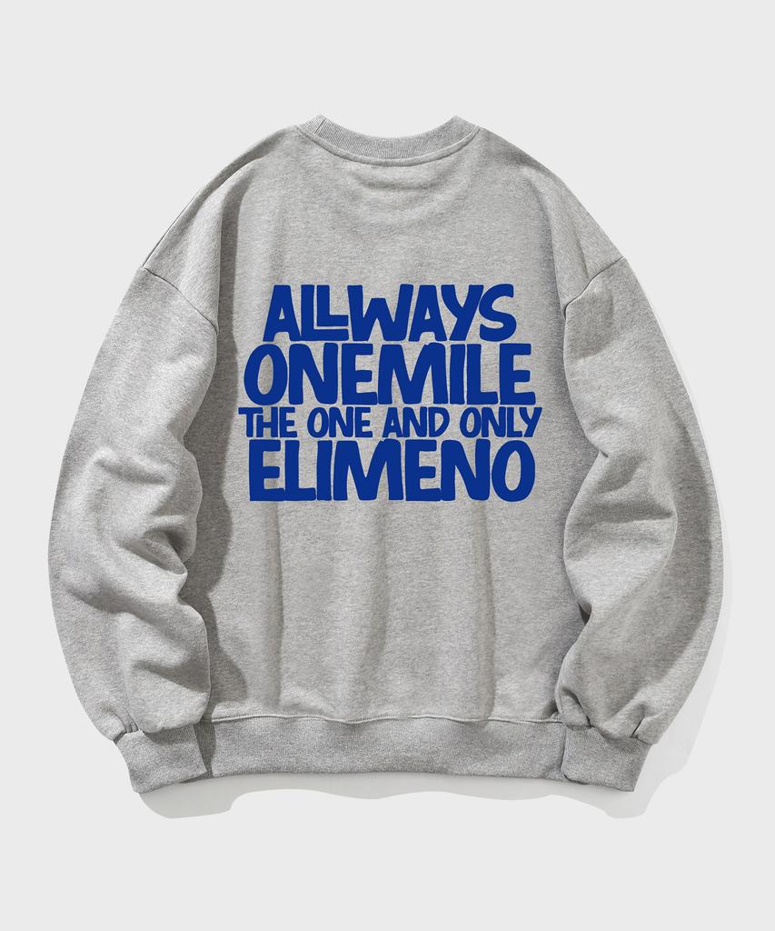 ELIMENO El Oao Oversized Sweatshirt Gray (Blue)