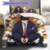 Mashle Pattern Bedding Quilt Set Quilt Cover Pillowcase Home Decoration Birthday Gift (1 * duvet cover + 2 * pillowcase, without core)
