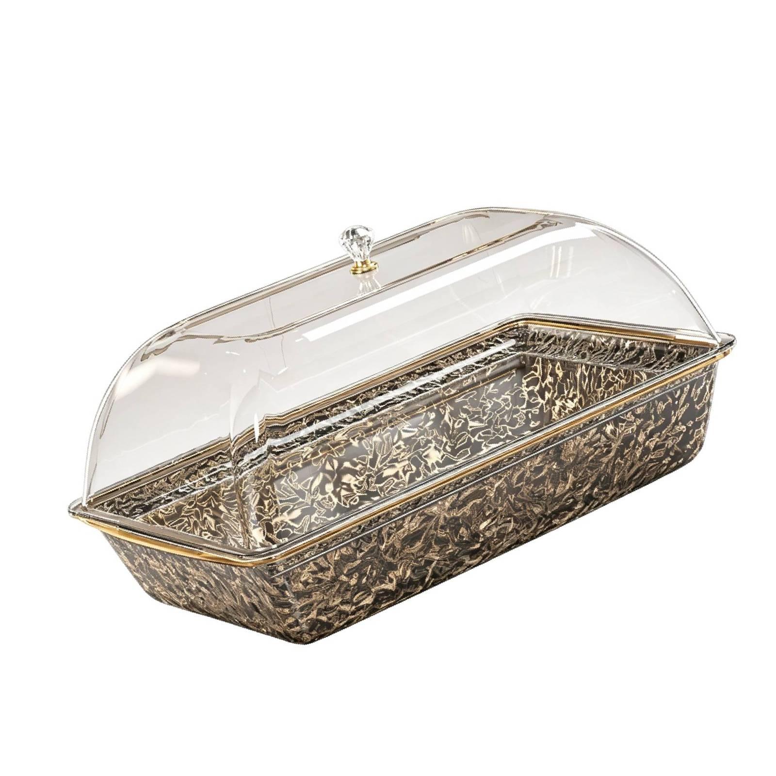 Chilled Serving Tray Ice Chilled Keeps Food Cool Visible Serving Board Cold Dish for Seafood серый