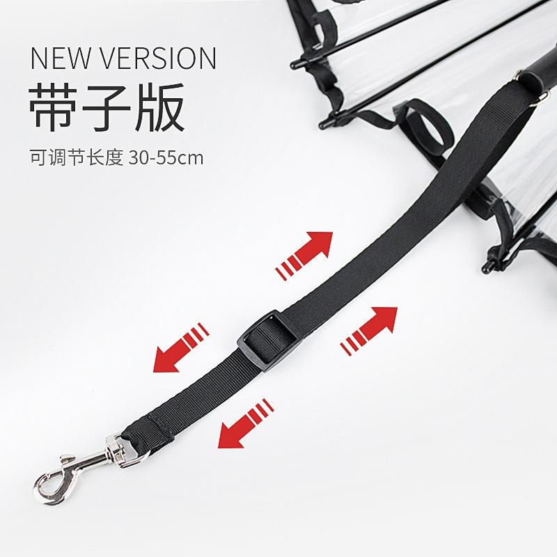 Transparenter Haustier-Regenschirm Hund C-förmiger Regenschirm Haustierbedarf Hersteller Direktverkauf Verstellbare Regen-Hundeleine