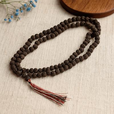 Mala Japa de Rudraksha 108 Cuentas Oscuro