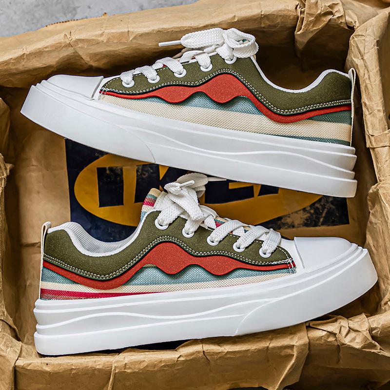 Pánské letní plátěné boty s prodyšnou síťovinou 2025: Ležérní, všestranné tenisky v korejském stylu