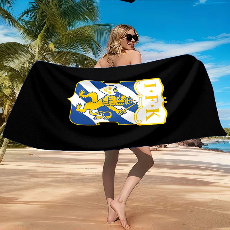 Ifk Lion Crest Emblem Beach Towel, Quick-drying, Easy to Care for, Suitable for Both Fitness and Beach Vacations,Sports Essential