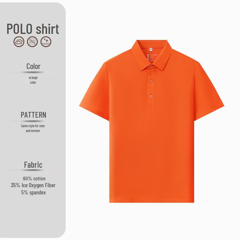 Antibacterial Cotton Polo Shirt with Custom Logo Embroidery S