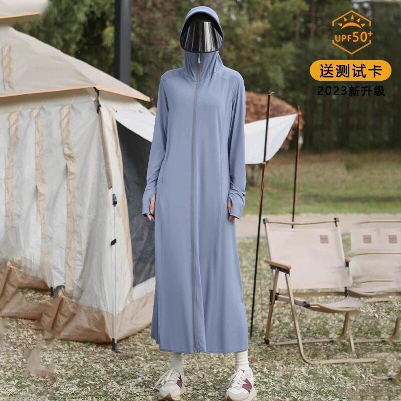 Sunscreen clothes women's summer 1011 new long coat ultraviolet breathable full body blouse ice silk thin