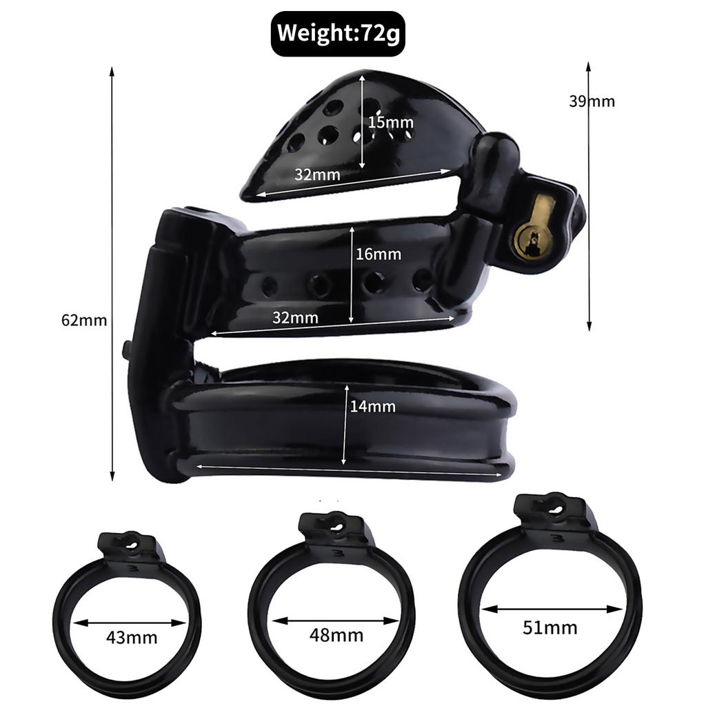 FRRK Resin Chastity Cage with 2 Locks Anti-Escape Penis Rings Hollow Breathable Cock lock Fetish Erotic BDSM Shop