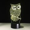 Stunning 3d Owl Led Desk Lamp With 7 Color Change Feature And Touch Art Controller