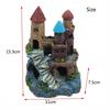 Resin Artificial Fish Tank Ancient Castle Decoration Aquarium Rock Cave Building Decoration Aquatic Landscaping Ornament