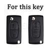 For Citroen C2 C3 C4 C5 C6 C8 for Peugeot 107 207 307 307S 308 407 607 TPU 2 3 Buttons Car Remote Key Case Cover