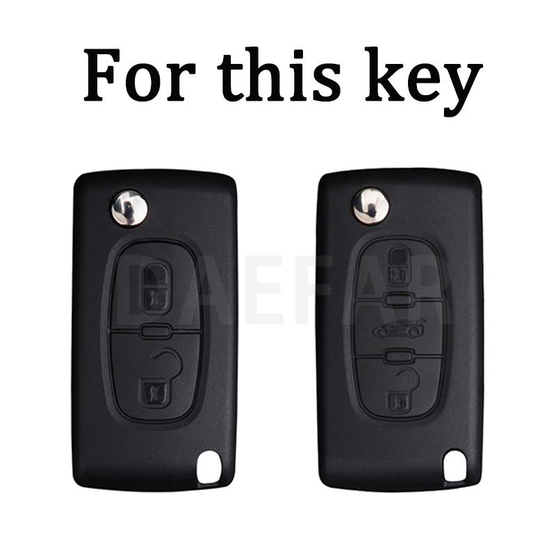 For Citroen C2 C3 C4 C5 C6 C8 for Peugeot 107 207 307 307S 308 407 607 TPU 2 3 Buttons Car Remote Key Case Cover