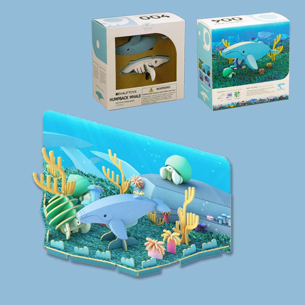 Sea Series Children's Educational, Brain-stimulating, Hands-, Magnetic Assembly Building Block Toy Model