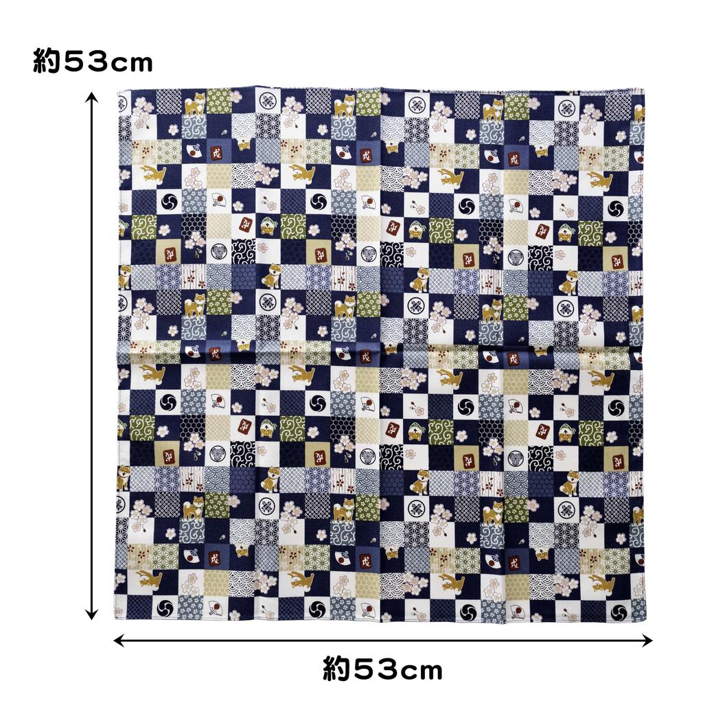 handkerchief set for cotton Shiba Japanese-made Japanese-style women, 100% (D. Inu, 3-piece set)