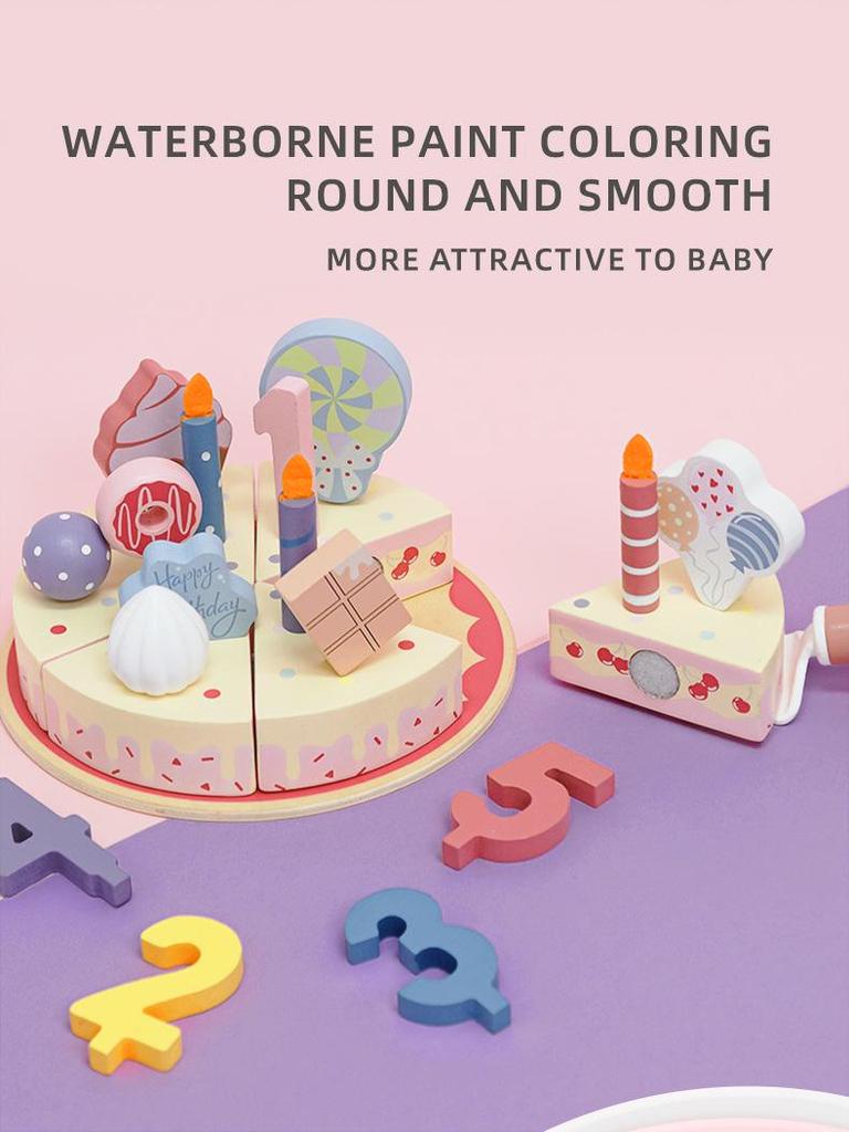 Educational Wooden Playhouse Cake Toys for Kids - Perfect Birthday Gift