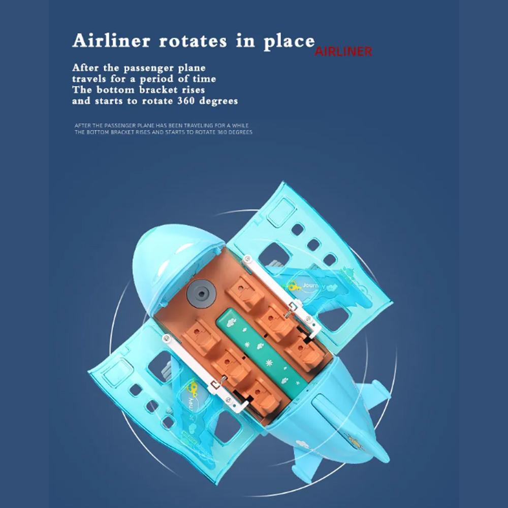 Plastic LED Lights Music Airplane Toys Blue/Pink Aircraft Toy Aircraft LED Plane Model Kids