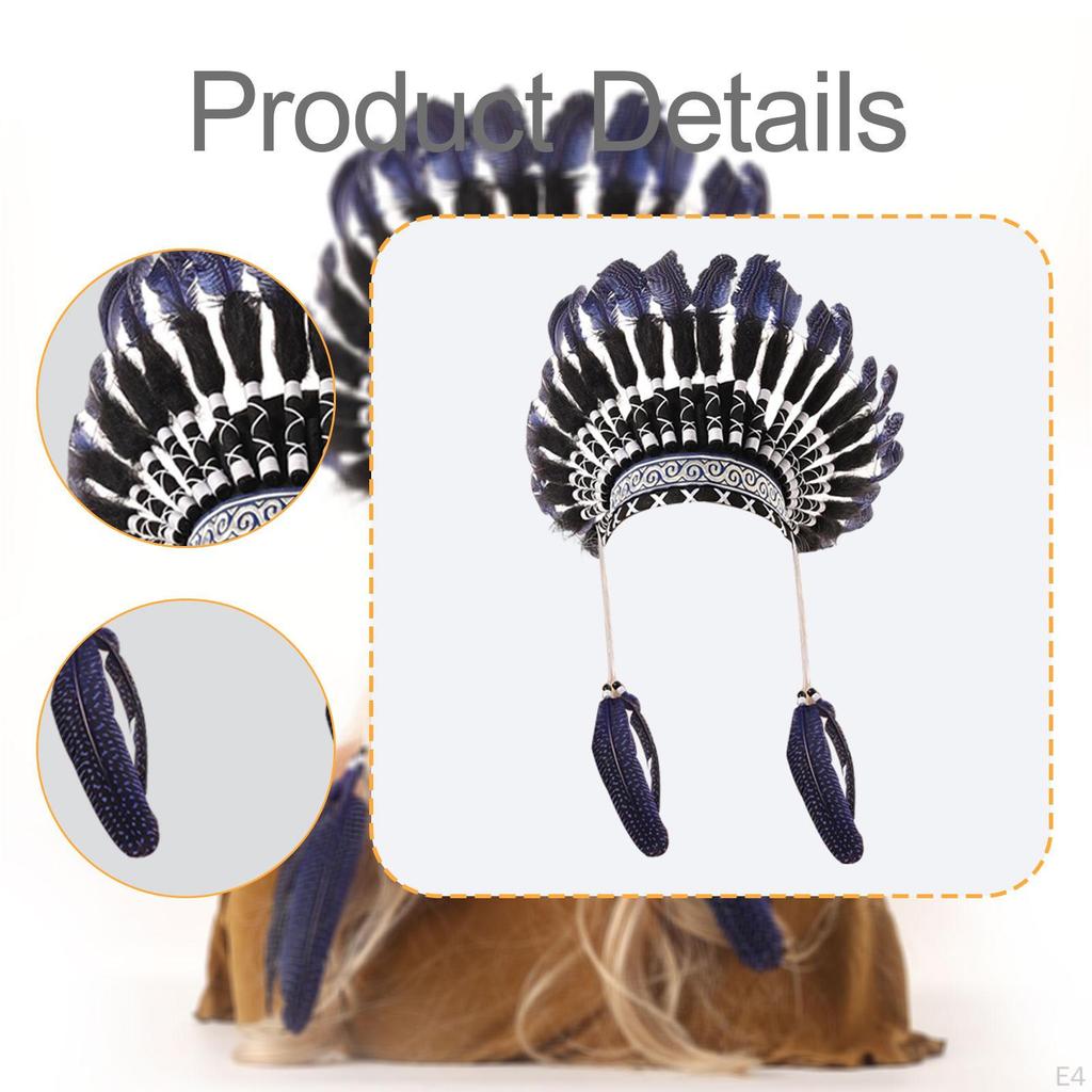 Feather Headdress Accessories Headwear for Cosplay Dance Stage Show
