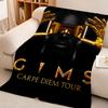 Music G-Gims Throw  High-Density Short Plush Blanket Soft Skin-Friendly For Sofa Nap Air-Conditioned Room