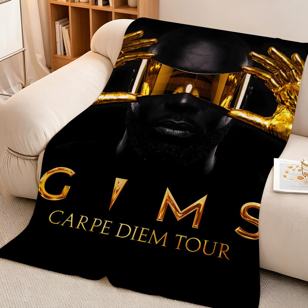 Music G-Gims Throw  High-Density Short Plush Blanket Soft Skin-Friendly For Sofa Nap Air-Conditioned Room