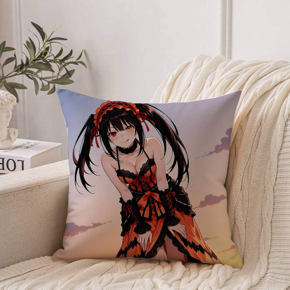 T-Tokisaki Kurumi Pillow Case Home Decor Throw For Sofa Bed Car Room Decor Gift Idea