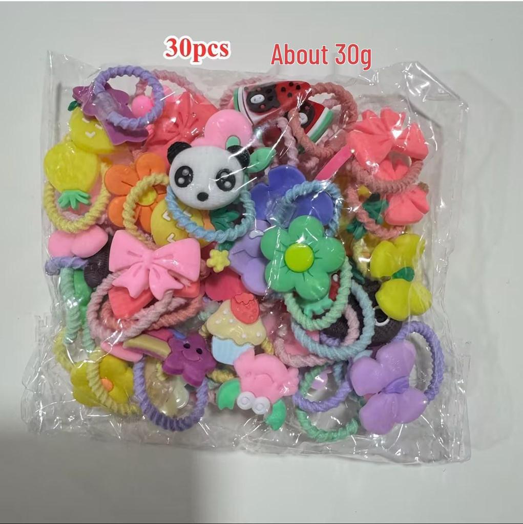 Non-Damaging High-Elastic Hair Ties: Gentle Rubber Bands for Kids' Hairstyles