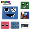 Cute Roblox Rainbow Friends Cartoon Print Bifold Wallet With Zipper Coin Bag