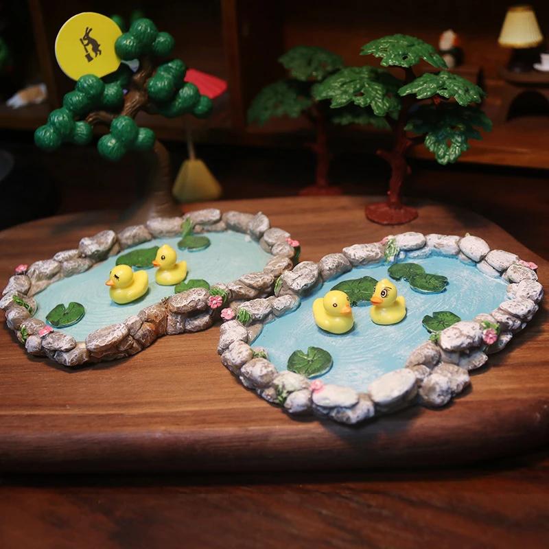 Creative Micro Landscape Gardening Garden Tree Stump Swing Decoration Ornament Resin Succulent Flowerpot Decoration Ornament