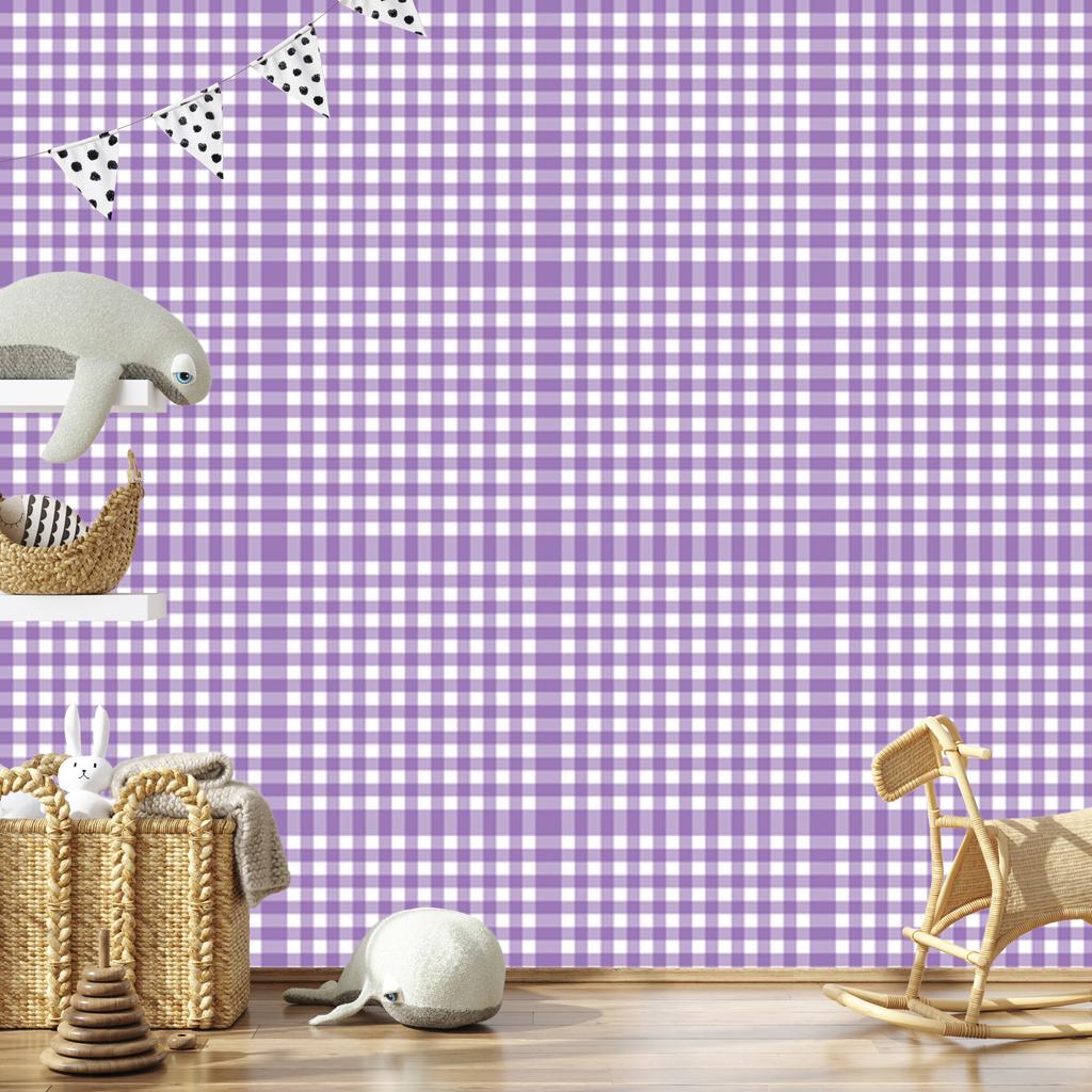 Wallpaper Fabric Pattern Lavender and Purple for Living Room and Bedroom 50x1000