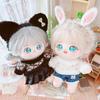Doll Jeans Pants 20cm Doll Sweater PU Leather Skirt Plush Doll's Clothes Doll Outfit Accessories