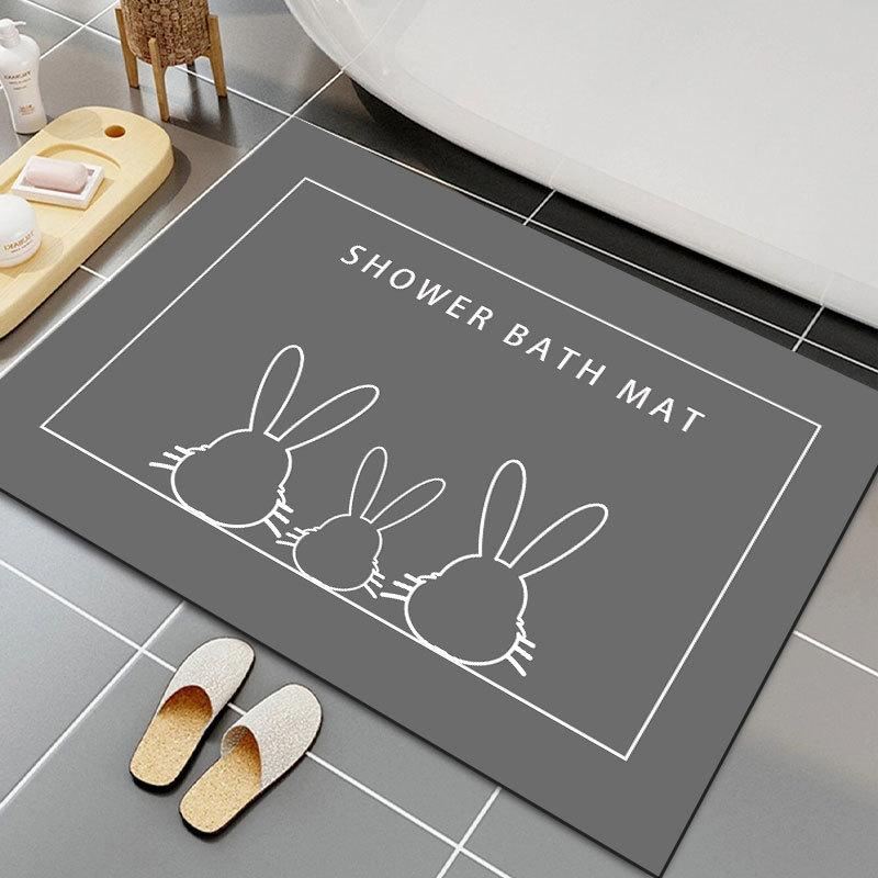 PVC Mat Bathroom Door Mat Absorbent Door Mat Bathroom Anti Slip Foot Mat Quick Drying Floor Mat