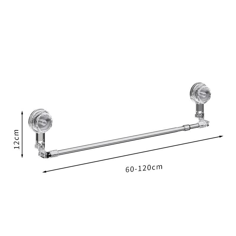 

Suction Cup Rotating Towel Rack: No-Drill, Extendable Wall-Mounted Bathroom Storage