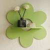 Flower Shape Wall Storage Holder Wooden Wall Art Wall Decoration Floating Plant Shelf For Bathroom Living Room Gift