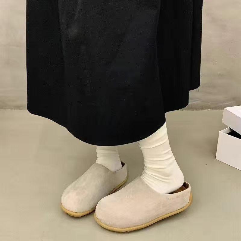 Ugly Cute Ugly Cute Potato Slippers Women's Autumn and Winter New Versatile Outer Wear Bag Head Chestnut Slippers