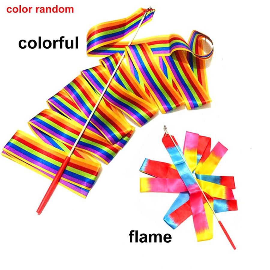 400cm Dance Performance Color Ribbon Sticks Durable Twirling Rods for Ballet Dance Artistic Gymnastics Ribbon Art Sprots Equipme