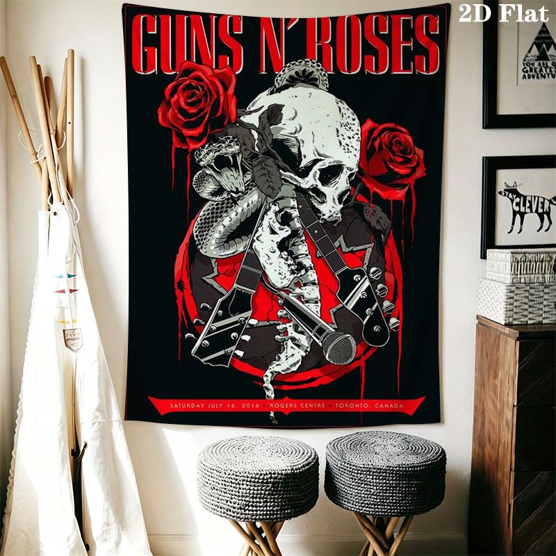 Guns N' Roses Pattern Home Decor Tapestry, Wall Hanging, Decorative RV Wall Cloth.NGT0928585