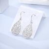 925 Silver Earrings Colorful Oval Gemstone Earrings Charm Hoop Earrings for Women Big Circle Fashion Silver Jewelry