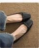 Soft and non-grinding feet~ Simple and versatile bow single shoes square head flat bottom 2025 spring new wipe leather work