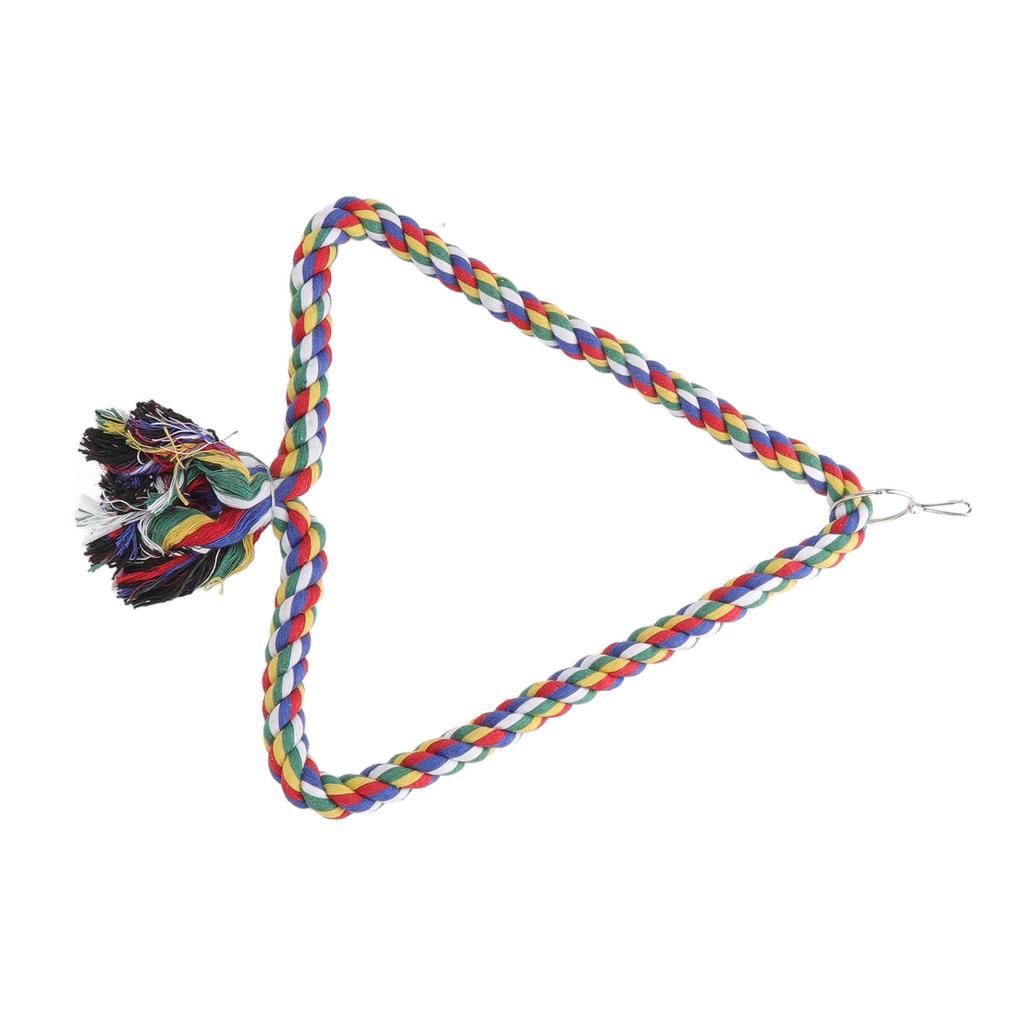 Vogelschaukel Spielzeug Dreieckig Bunt Kletterspiel Seil s Sitzstange für Nymphensittiche Wellensittiche