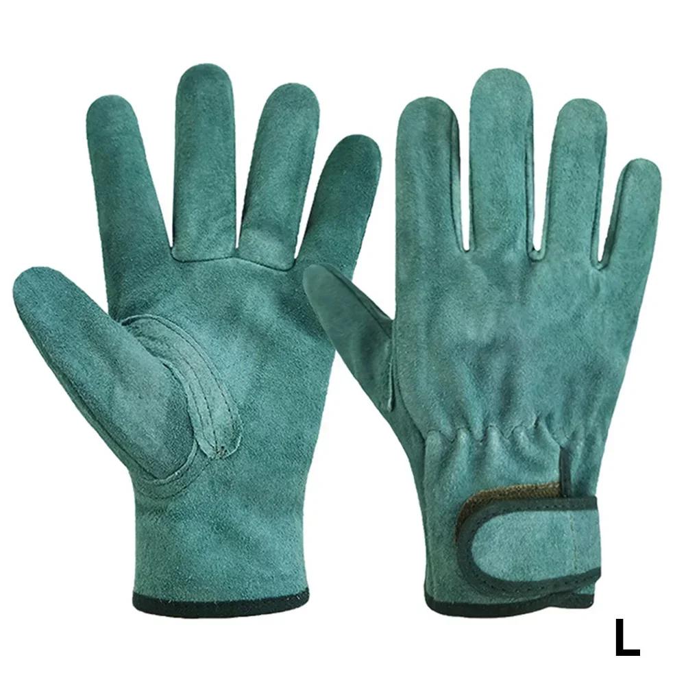 

Защитные перчатки из коровьей кожи для работы на открытом воздухе, сварки, садоводства, сбора урожая, подъема тяжестей, огнеупорные противоскользящие защитные перчатки для работы